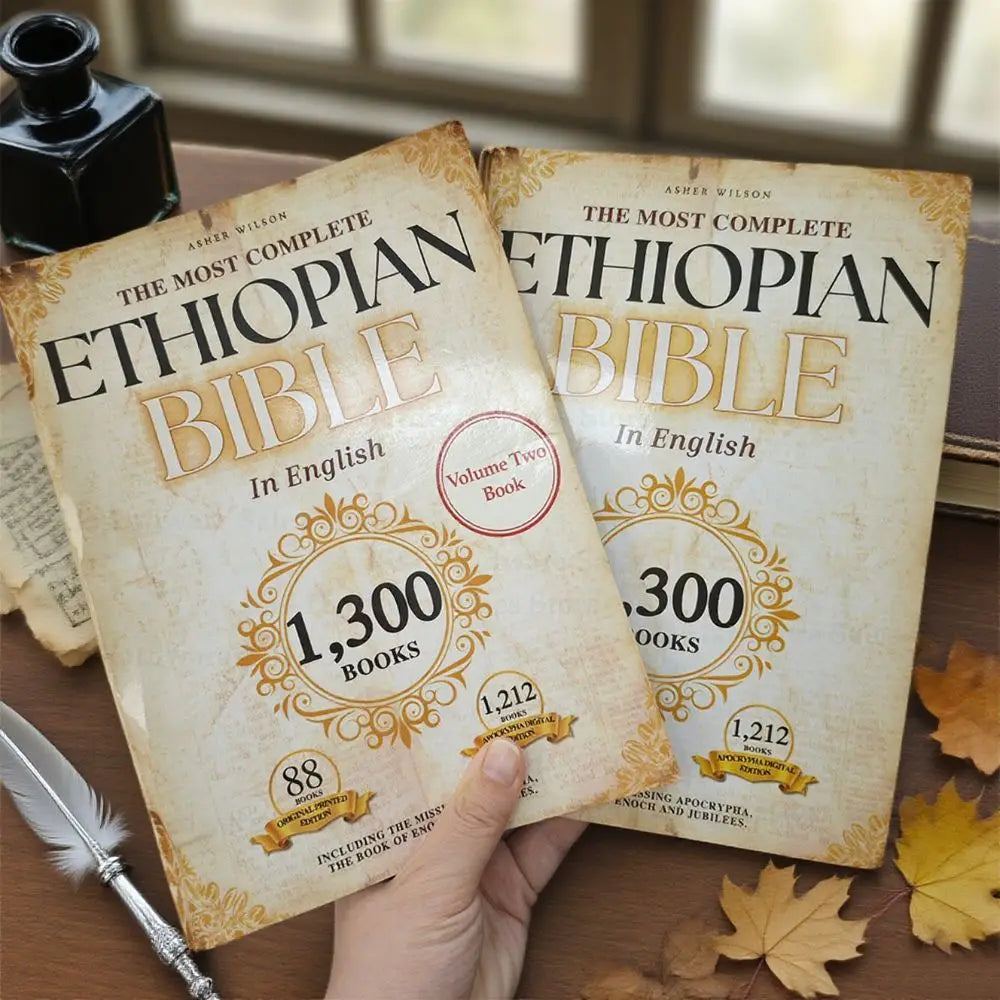 Ancient 88 Passages Ethiopian Bible Complete Collection Ancient Texts Missing Apocrypha Spiritual Two Volume English Bible Gifts