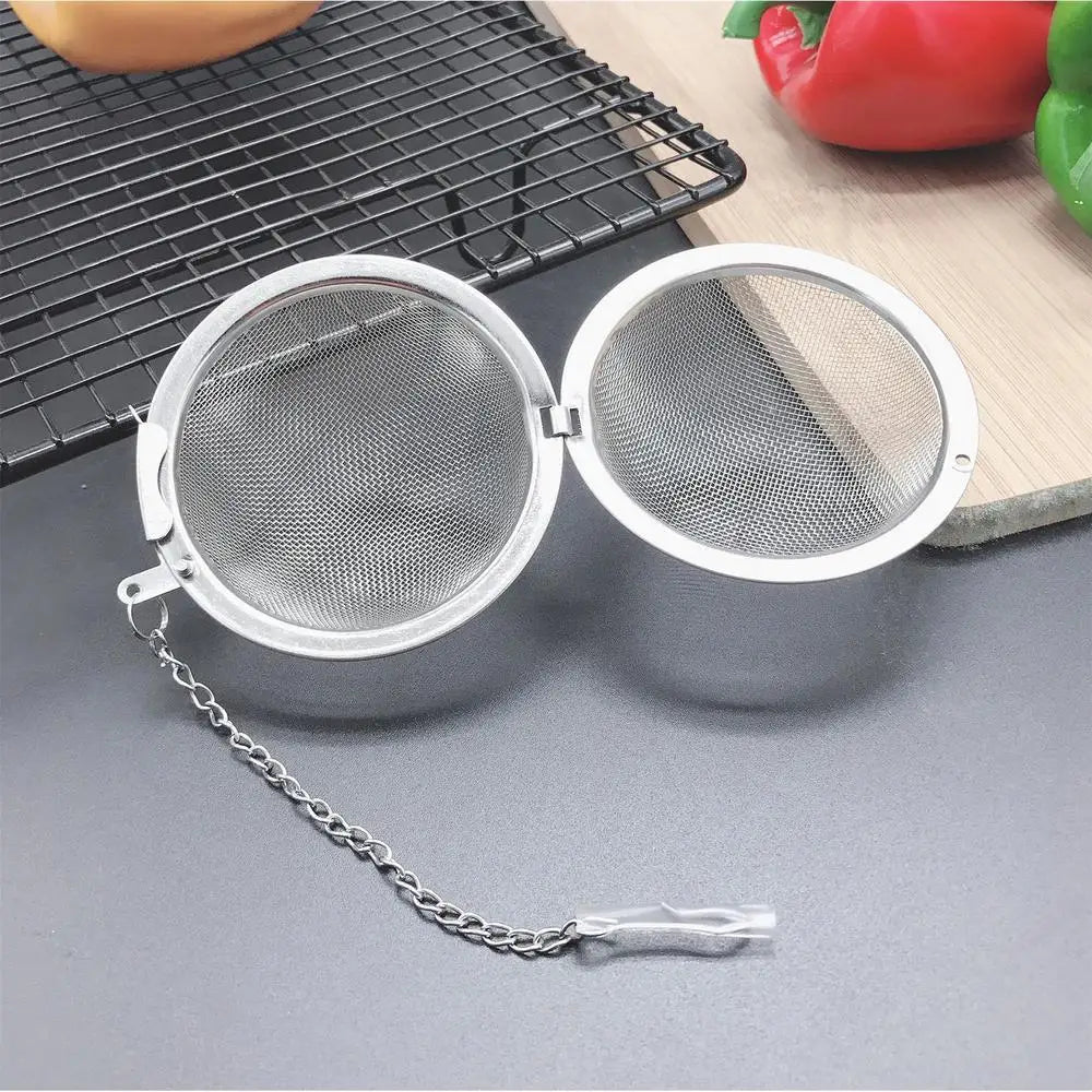 Tea Ball Stainless Steel Tea Infuser Stainless Steel Mesh Tea Ball Tea Strainers With Chain Seasoning Spices Strainers Filters