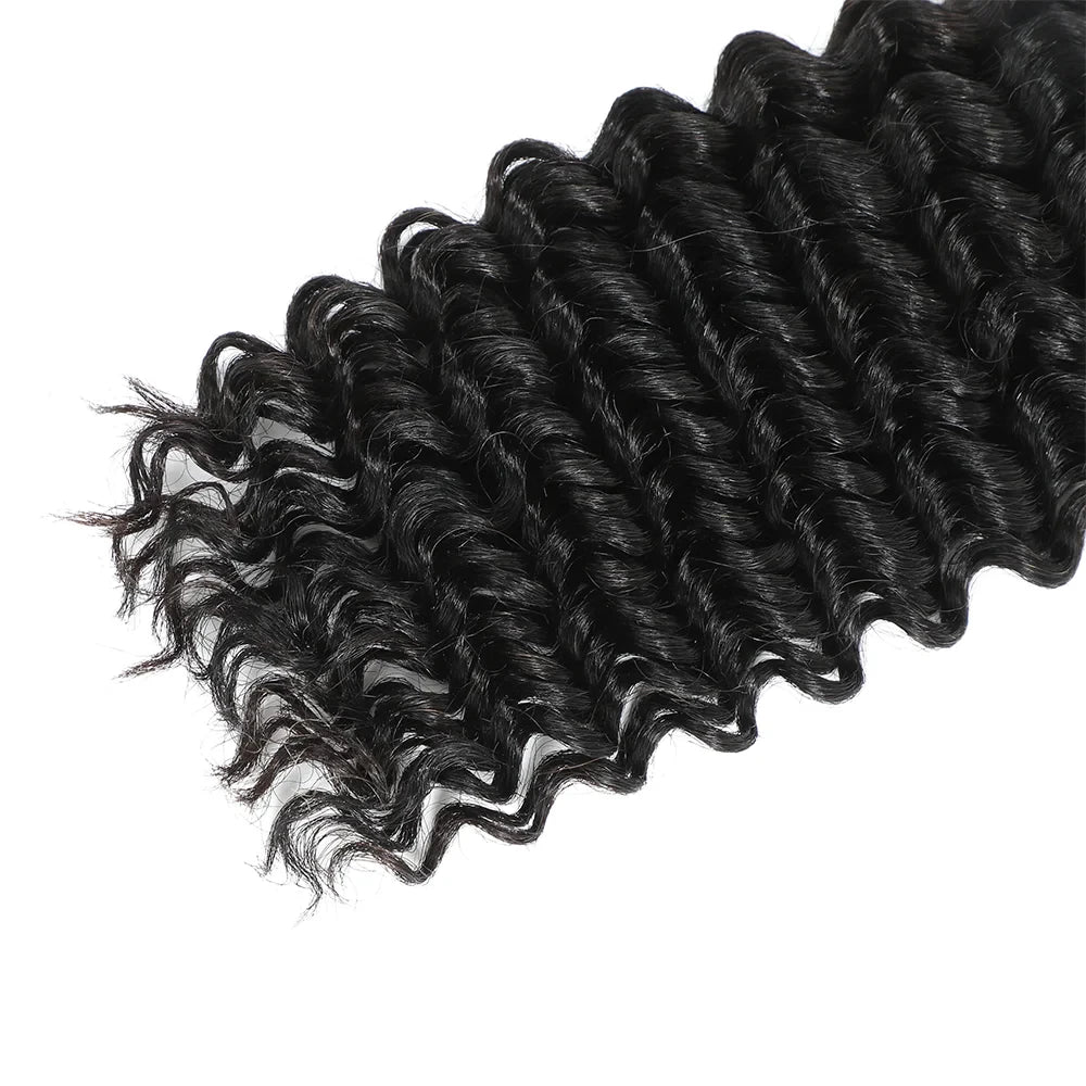16-24 Inch Deep Wave Human Braiding Hair 100% Unprocessed Human Hair Braiding Hair No Weft Curly Bulk Human Hair for Braiding