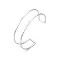 Fashion Wire Bangles Adjustable for Men Women Double Layer DIY Bangle Accessories Supplies Arm Cuff Upper Band Bracelet