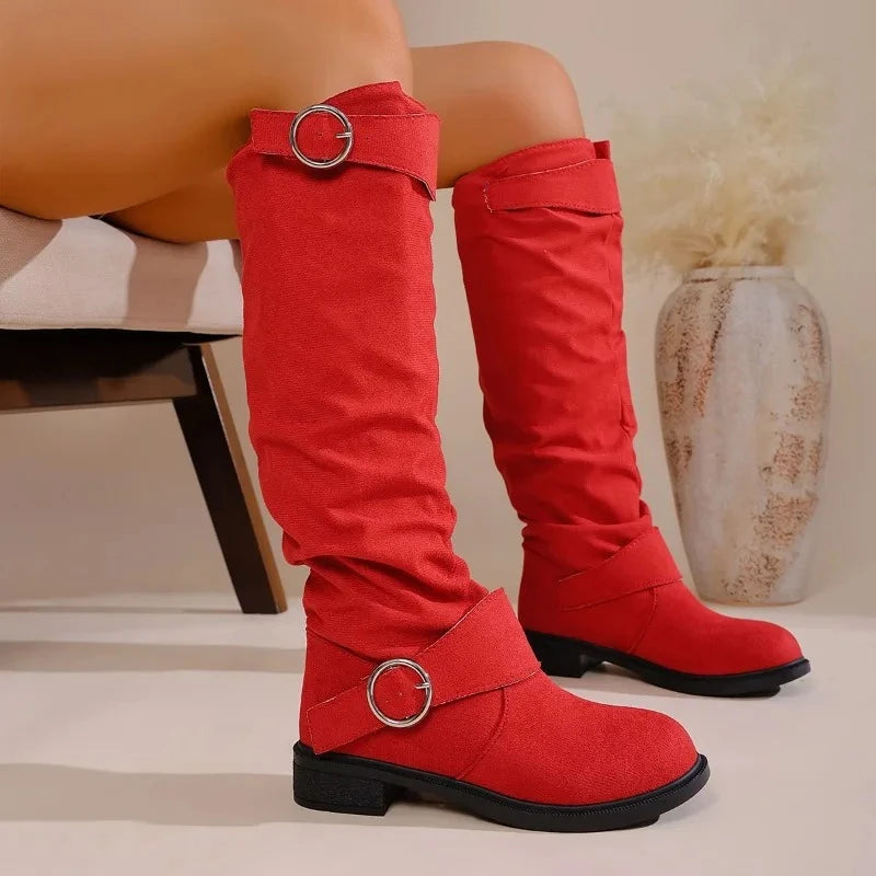 2025 autumn and winter new retro minimalist fashion boots fashionable and comfortable women's boots
