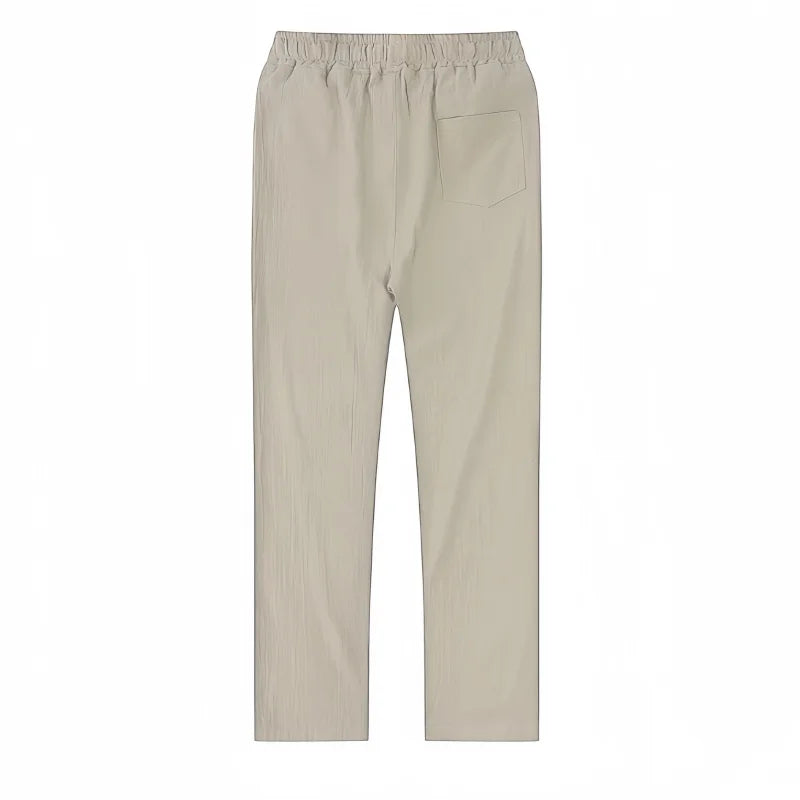 Boho Cotton Linen Pants for Men New Summer Lightweight Loose Fit Casual Sweatpants for Walking Jogger Trousers Work