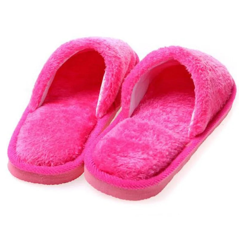 Soft Plush Cotton Cute Slippers Shoes Couple Unisex Non-Slip Floor Indoor Home Furry Slippers Women Shoes For Bedroom