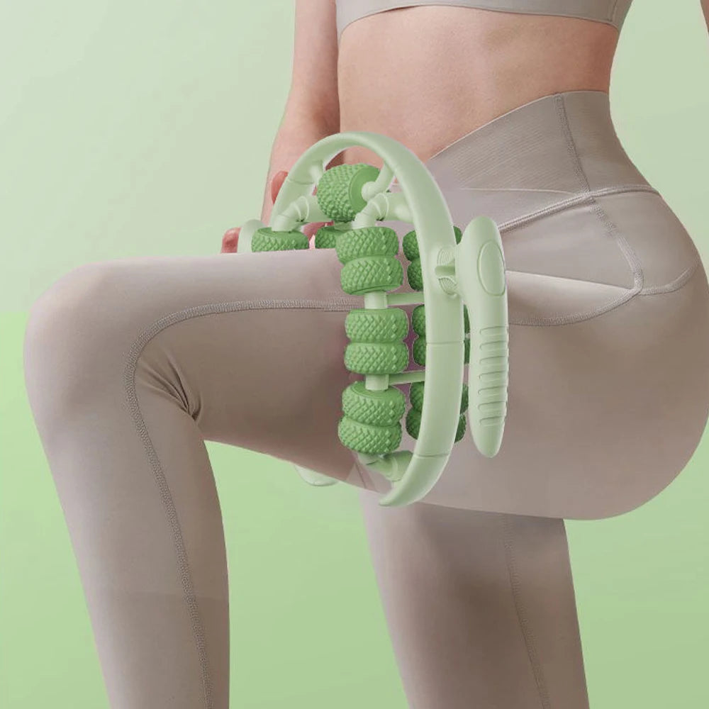 1pc Cellulite Roller for Thighs and Legs, 26 Wheels Roller for Legs Lymphatic Massage Clamp Shin Roller To Relieve Soreness