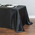 Wedding Tablecloth Rectangular Satin Table cloth Black Overlay Cover Champagne Table Cloth Party Dinner Banquet Decoration
