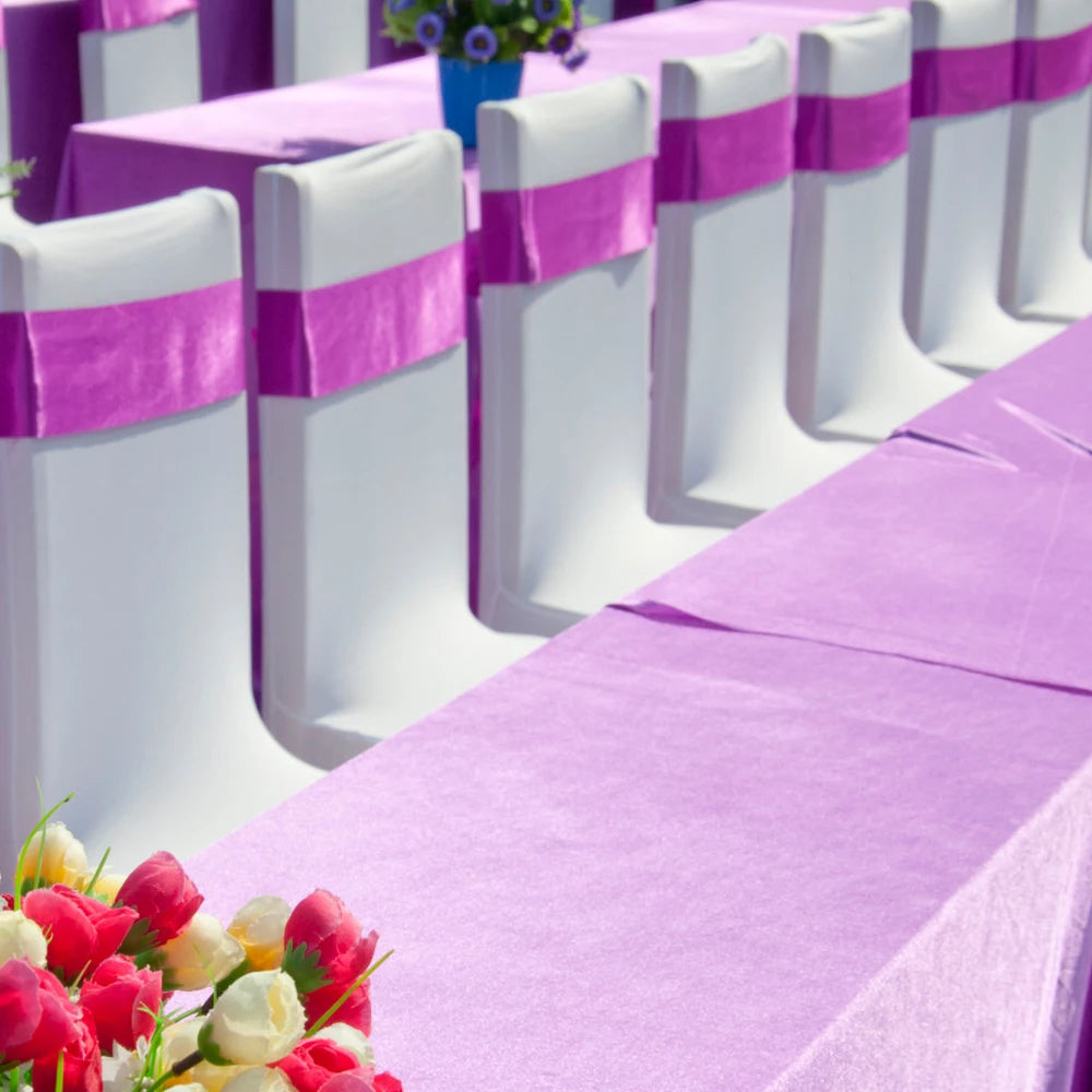 Wedding Tablecloth Rectangular Satin Table cloth Black Overlay Cover Champagne Table Cloth Party Dinner Banquet Decoration