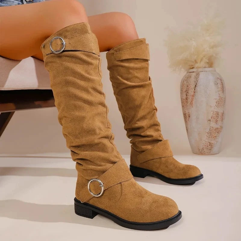 2025 autumn and winter new retro minimalist fashion boots fashionable and comfortable women's boots