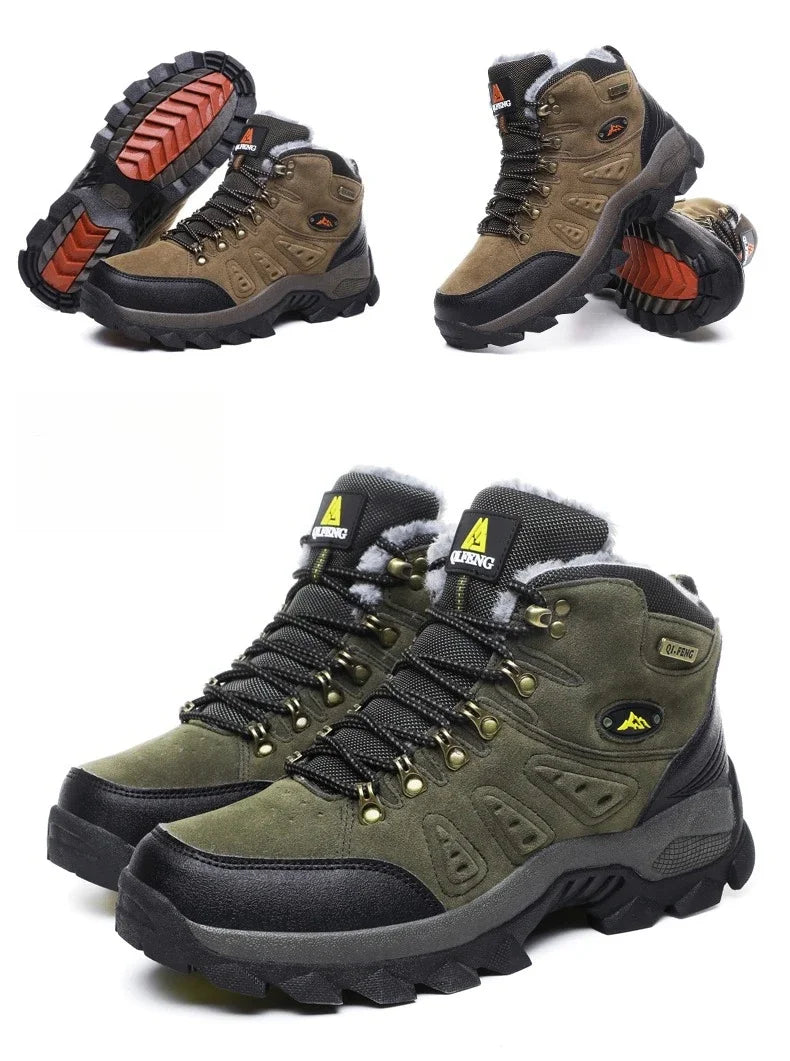High-top Boots Men Comfortable Wear-resistant Anti-slip Breathable Hiking Boots Men Thick-soled Casual Sport Shoes Men