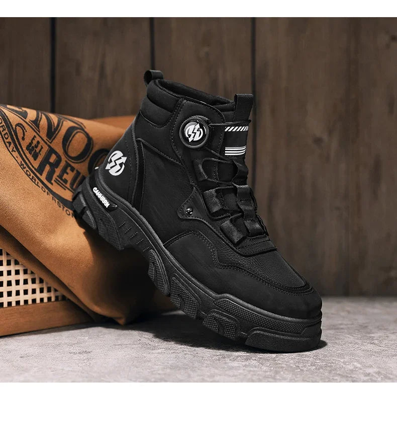 Boots Winter Mens Shoes Casual Cowboy Combat Tactical Motorcycle Chelsea Ankle Work Leather Outdoor Designer Luxury Hiking