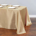 145X275 Wedding Tablecloth Rectangular Satin Table cloth Black Overlay Cover Champagne Table Cloth Party Dinner Banquet Decorati