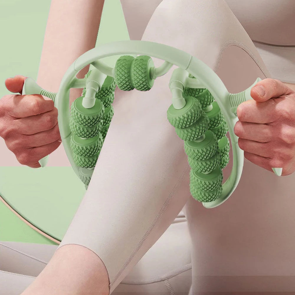 1pc Cellulite Roller for Thighs and Legs, 26 Wheels Roller for Legs Lymphatic Massage Clamp Shin Roller To Relieve Soreness