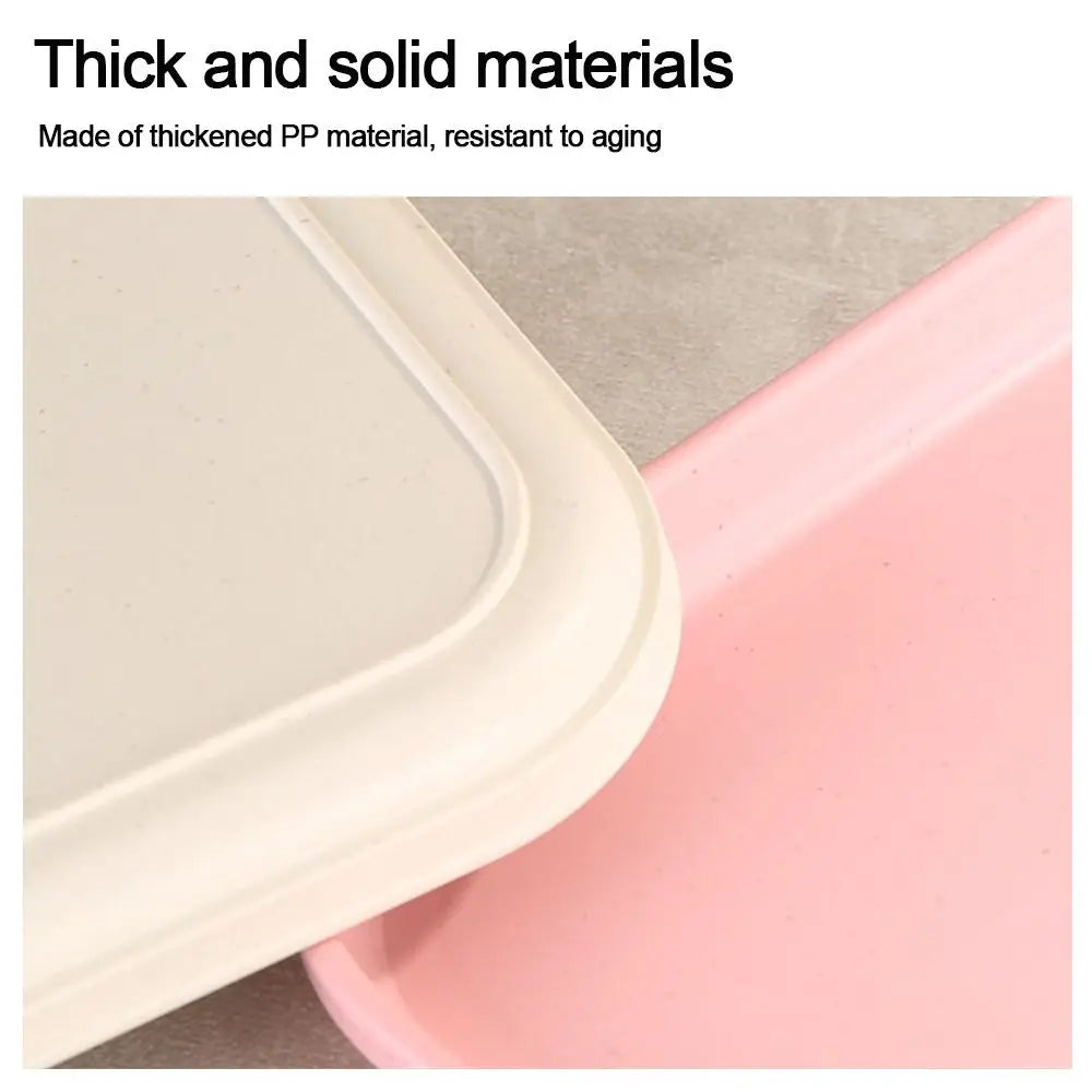 Multiple Colors Rectangular Plastic Pallet Tray Food Bread Pan Storage Tray Hotel Service Tray Dessert Pallet Hotel Service Tray