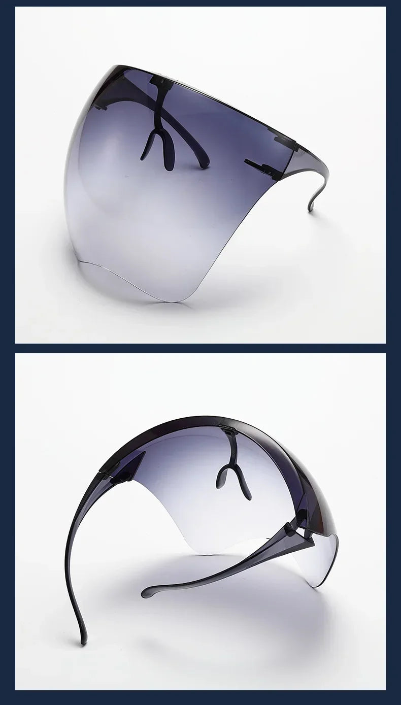 Full Face Sunglasses Mask Women Men Protective Faceshield Glasses Goggles Covered Spherical Lens Anti-Spray Cycling Sunglasses