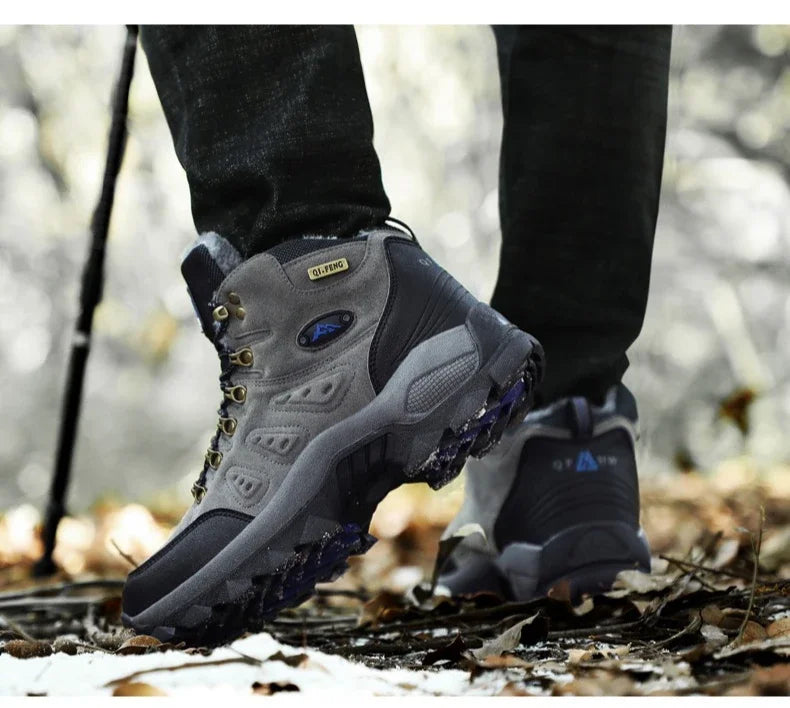 High-top Boots Men Comfortable Wear-resistant Anti-slip Breathable Hiking Boots Men Thick-soled Casual Sport Shoes Men