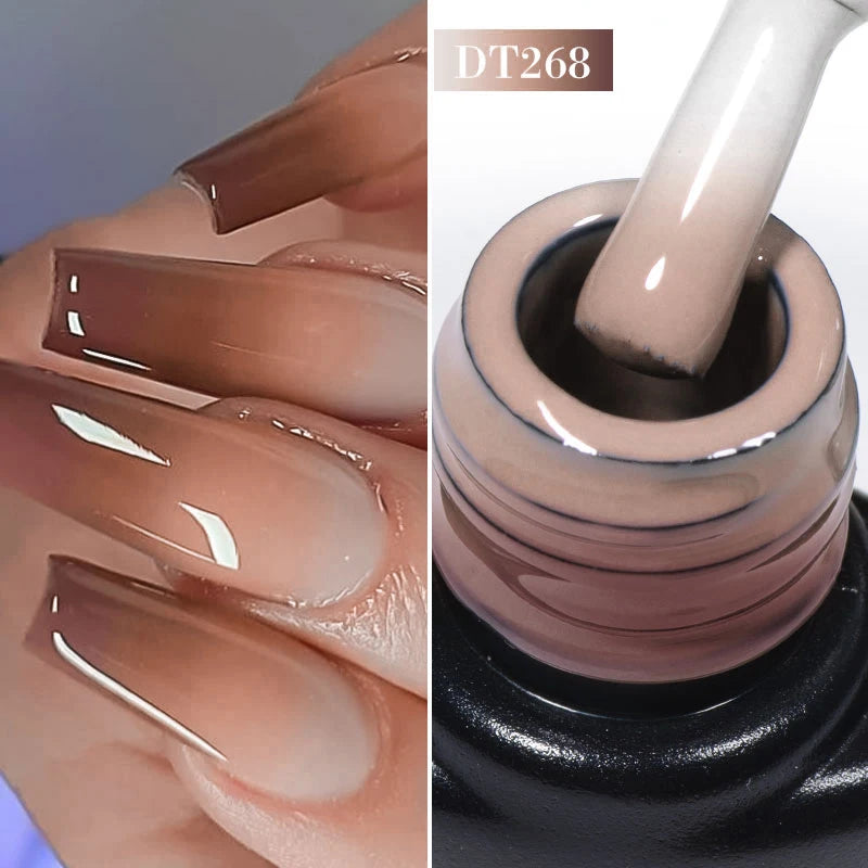 7ml Thermal Gel Nail Polish 3 Layers Temperature Color Changing Gel Winter Grey Semi Permanent Soak Off Nails Art UV Gel Varnish