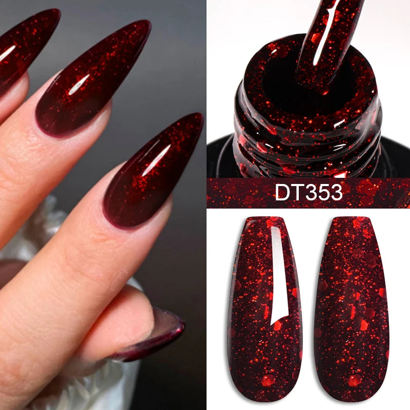 7ml Thermal Gel Nail Polish 3 Layers Temperature Color Changing Gel Winter Grey Semi Permanent Soak Off Nails Art UV Gel Varnish