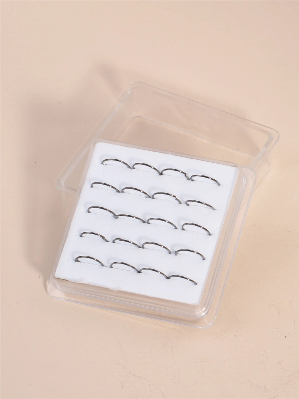 20PCS 10MM Hoop Nose Rings for Women Men Silver Gold Color Simple Classic Round Nose Rings