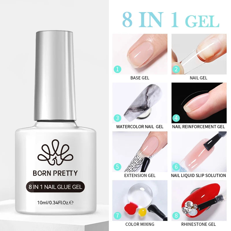 BORN PRETTY 10ml Gel Nail Polish Gel 130 Colors Semi Permanent Solid Nail Gel Varnish Soak Off UV Gel for Base Top Coat