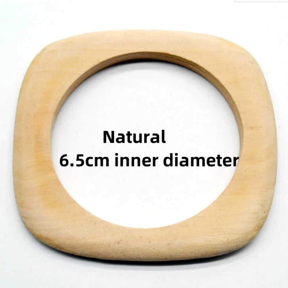 Elegant New Wide Wooden Bangles Round Geometric Square Bracelets Thick Women Bangles Girl Jewelry Accessories Girl Ladies Gift