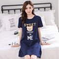 Short-Sleeved Nightgown Ladies Dress Nightgown Female Students Homewear in the Long Skirt Autumn Winter Sexy Sweet Cute Dress