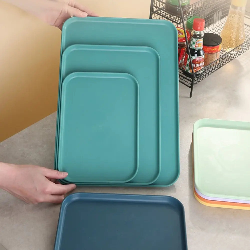 Multiple Colors Rectangular Plastic Pallet Tray Food Bread Pan Storage Tray Hotel Service Tray Dessert Pallet Hotel Service Tray