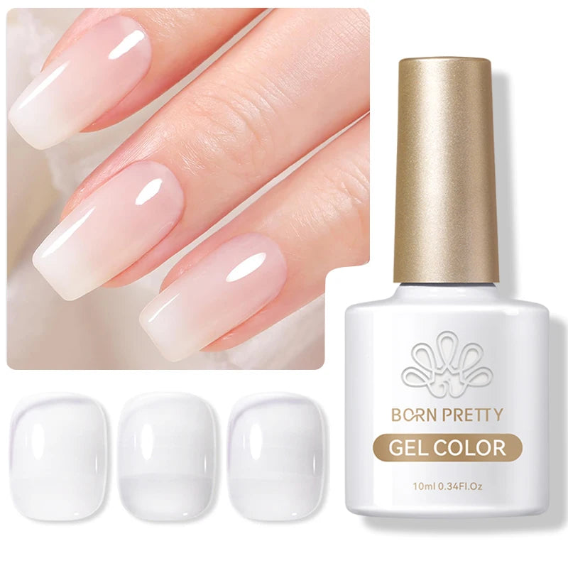 BORN PRETTY 10ml Gel Nail Polish Gel 130 Colors Semi Permanent Solid Nail Gel Varnish Soak Off UV Gel for Base Top Coat