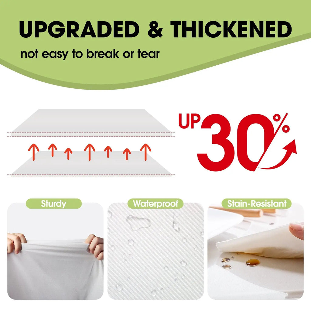 Premium Disposable Table Cloth 54 x 108 Inch Table Cloths for Parties Decorative Tablecloths for Rectangle Tables White
