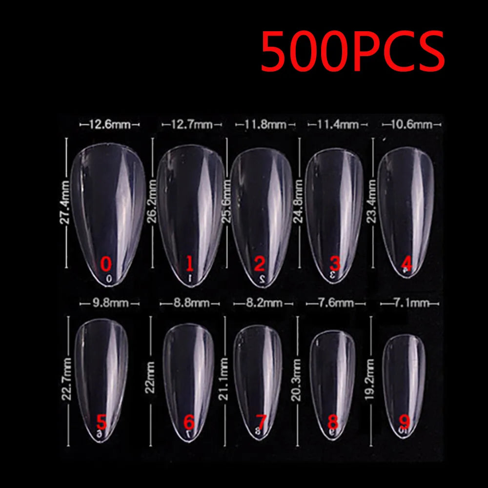 500pcs Almond nail tips