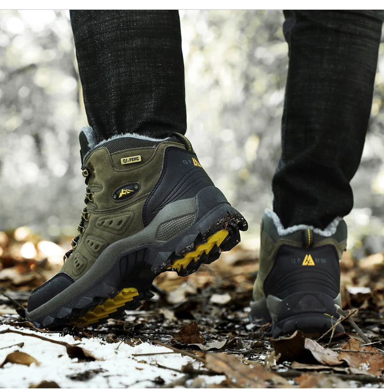 High-top Boots Men Comfortable Wear-resistant Anti-slip Breathable Hiking Boots Men Thick-soled Casual Sport Shoes Men