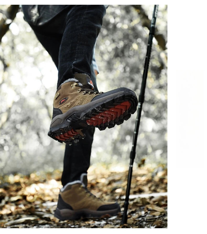High-top Boots Men Comfortable Wear-resistant Anti-slip Breathable Hiking Boots Men Thick-soled Casual Sport Shoes Men