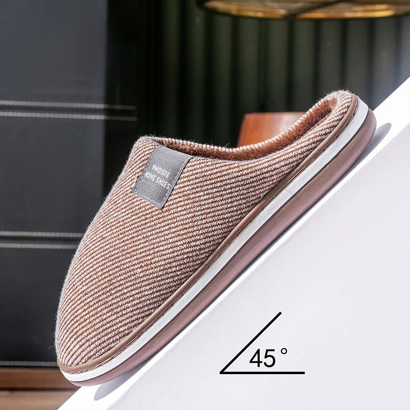 Bedroom Slipper for men Memory Foam Warm Soft Non Slip Wear resistant High Quality Indoor Shoes men Luxury