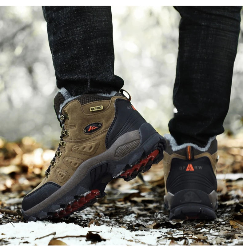 High-top Boots Men Comfortable Wear-resistant Anti-slip Breathable Hiking Boots Men Thick-soled Casual Sport Shoes Men