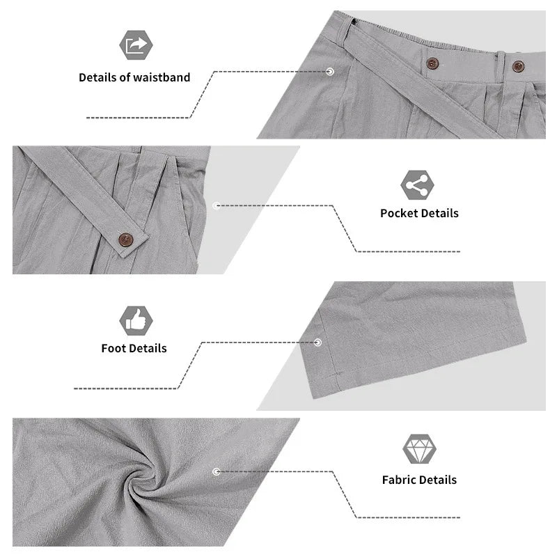 Men's Loose Fit Linen 2 Piece Outfit Solid Color Casual Long Sleeve Hooded Shirt & Long Pants Breathable Suit