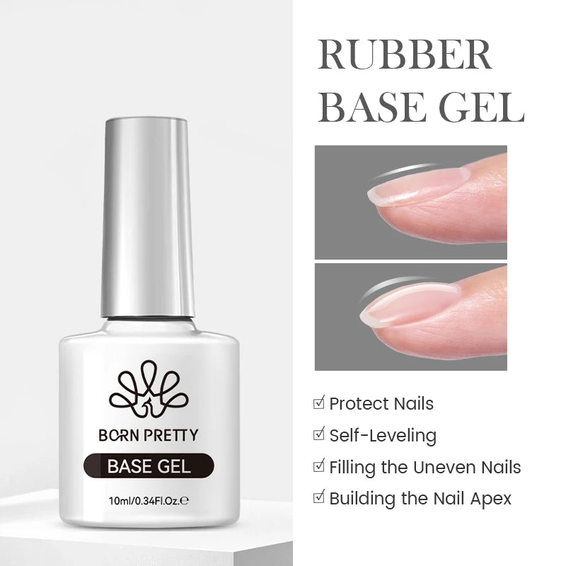 BORN PRETTY 10ml Gel Nail Polish Gel 130 Colors Semi Permanent Solid Nail Gel Varnish Soak Off UV Gel for Base Top Coat