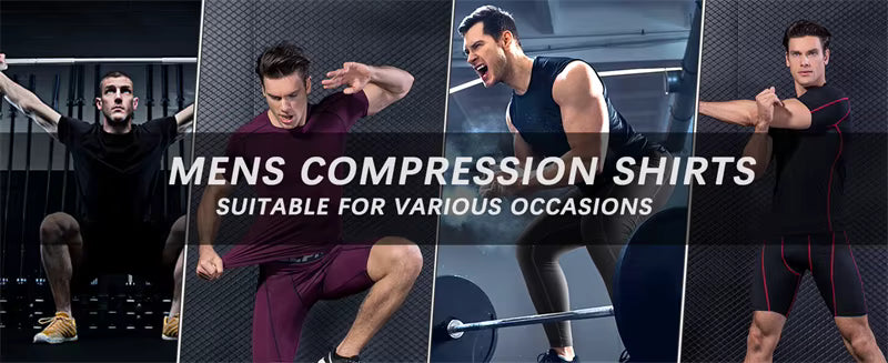 Stylish Short Sleeve Compression Shirts for Men Gym Workout Running Quick Dry T-Shirt Tops Summer Athletic Undershirt Rash Guard