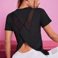 Women Short Sleeve Racerback Workout Yoga Tank Tops Running Training Yoga Shirts Athletic Gym Fitness Sport Vest