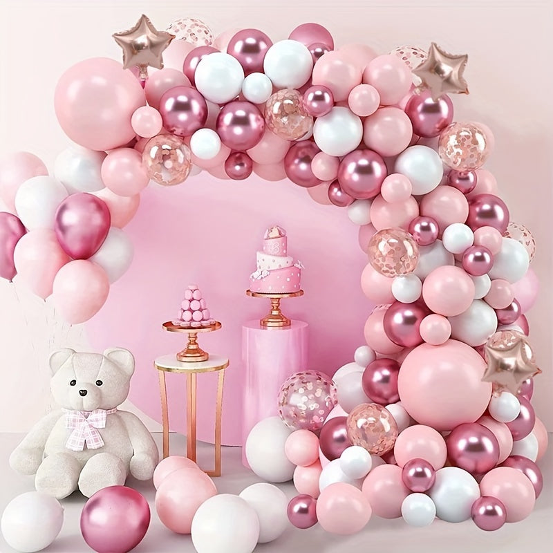 160pcs, Pink Balloon Garland Arch Kit, Wedding Decor, Birthday Decor, Anniversary Decor, Graduation Decor, Holiday Decor, Celebration Decor, Theme Event Decor, Indoor Decor, Party Decor Supplies