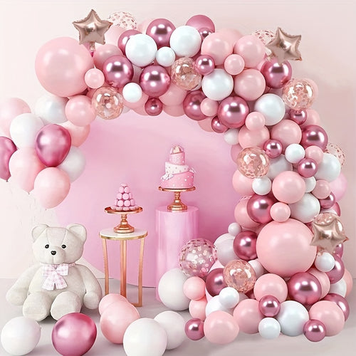 160pcs, Pink Balloon Garland Arch Kit, Wedding Decor, Birthday Decor, Anniversary Decor, Graduation Decor, Holiday Decor, Celebration Decor, Theme Event Decor, Indoor Decor, Party Decor Supplies